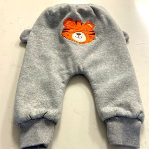Baby's Cartoon Pattern Warm Pants, Comfy Casual Trousers, Baby Boy's Clothing